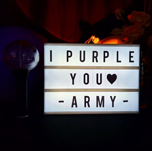 i love armyの文字